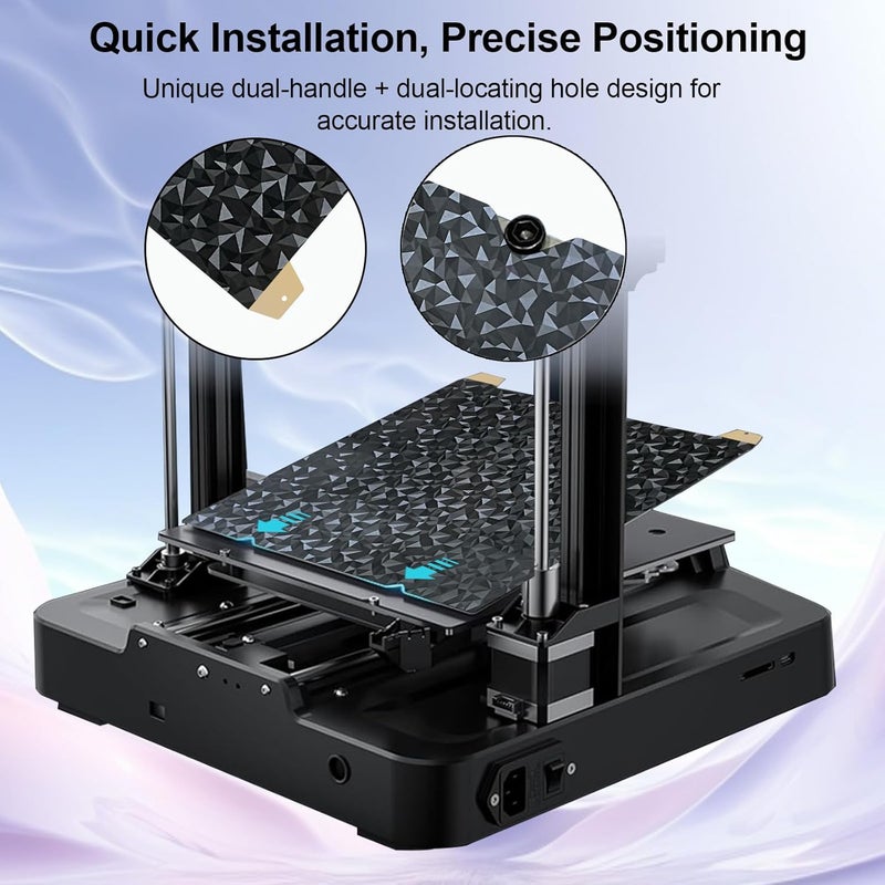 IdeaFormer-3D لوحة بناء Ender 3 PEO PEI لـ Creality K1C/K1/K1 SE/Ender 3 V3 SE/Ender 3 V3 KE/Ender 3 S1/Pro/Ender 5 S1، ورقة فولاذية مرنة PEO PEI 235x235mm بدون سطح مغناطيسي - Image 4